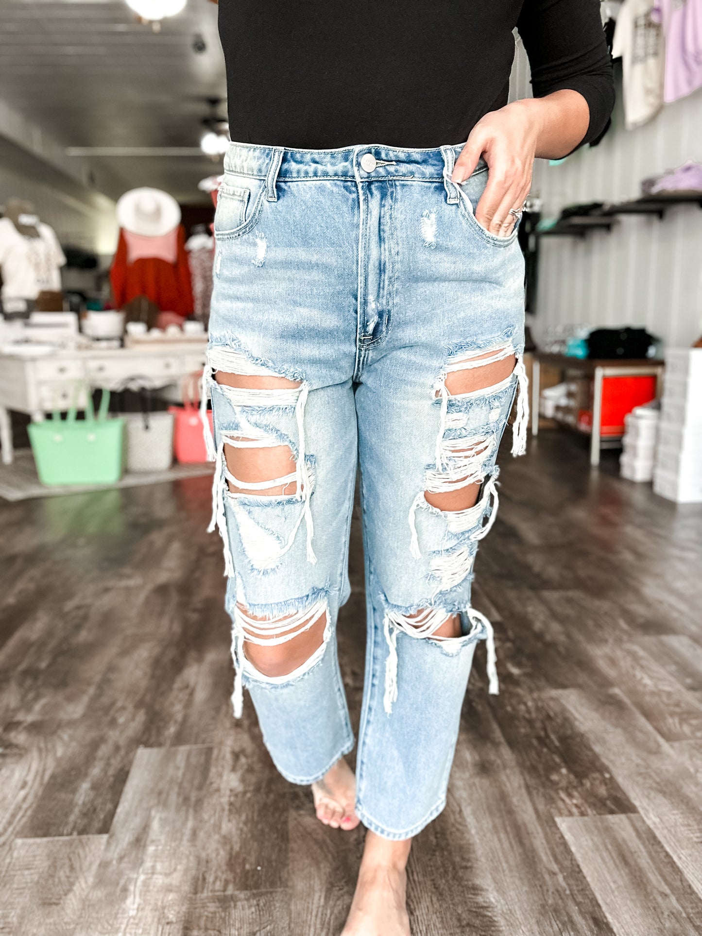 Devyn High Rise Straight Jean