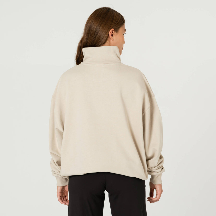 Quarter-Zip Organic Oversized Serif Sweater