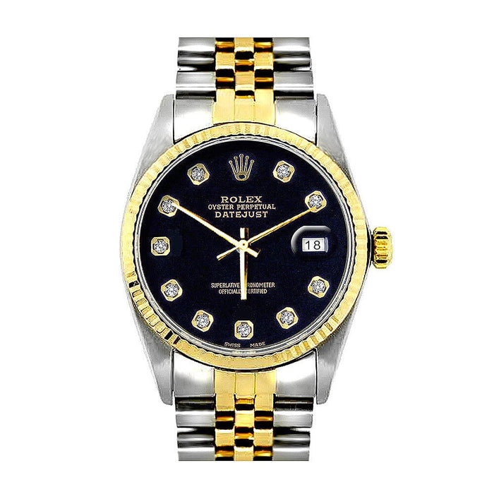 rolex datejust 18k gold mens