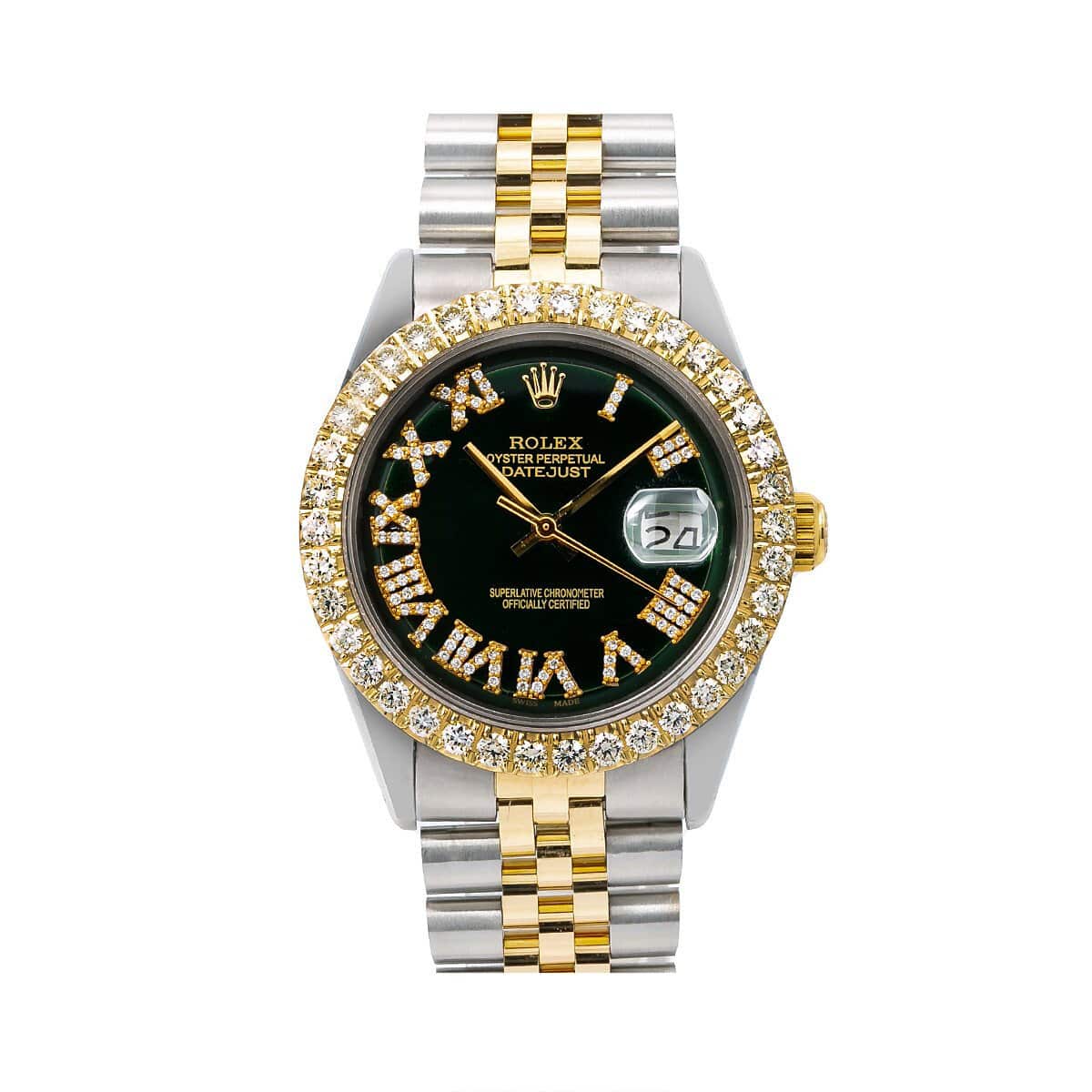 rolex diamond encrusted watch