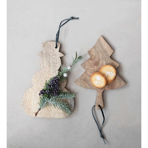 Mango Wood Snowman Cutting Board - Little Red Barn Door