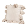 Slub Pillow with Tassels - Cream