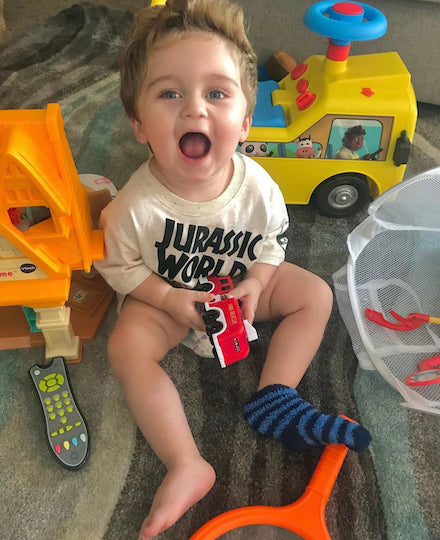 Baby Plays With Pretend Toy Remote