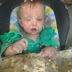 Sweet Baby Looks Confused Post Cake-Smash