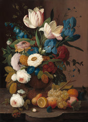 Painting Of Apples and Other Fruit and Flowers - Severin Roesen