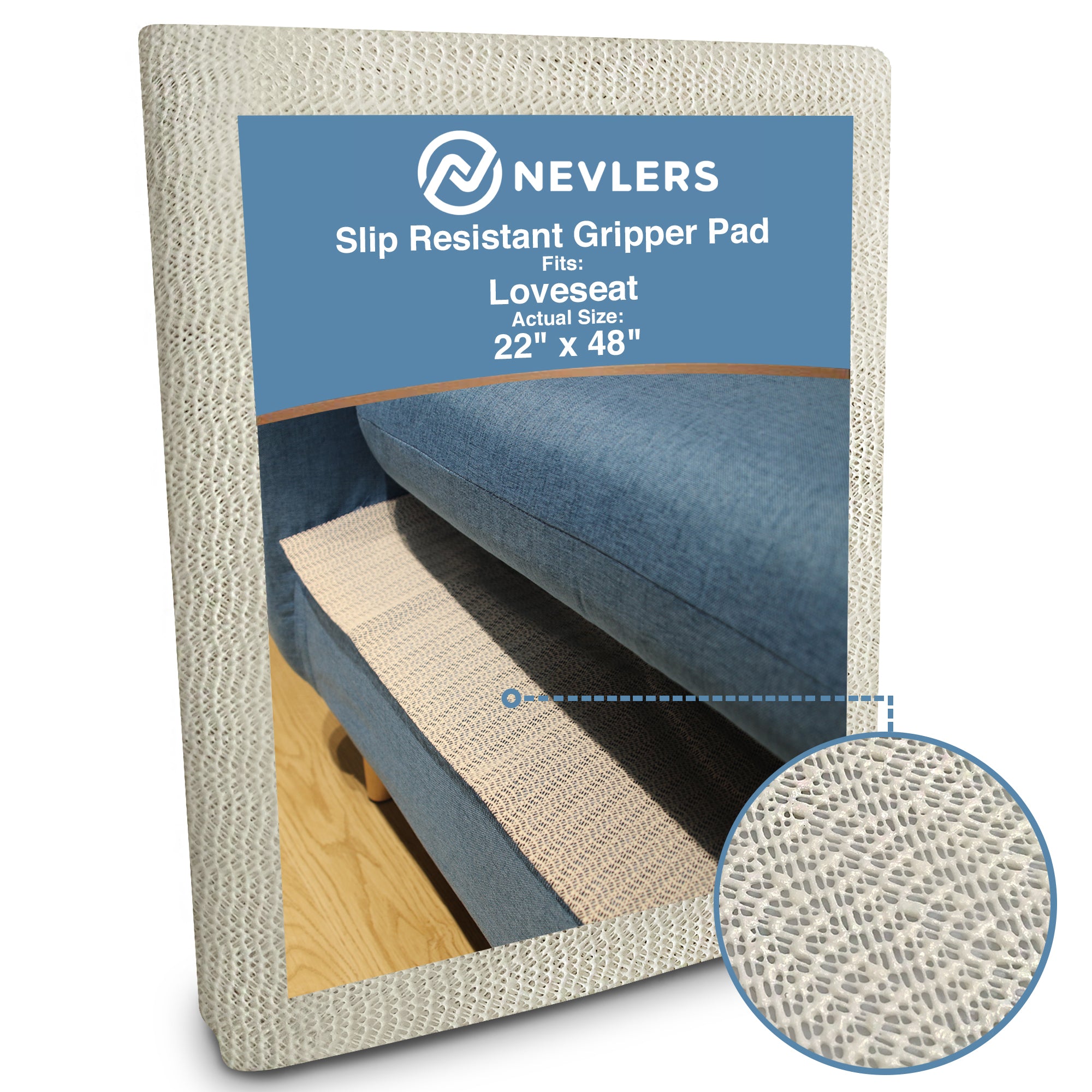 Nevlers Mattress Grip Pad - 48 x 72 Full Size Mattress Non Slip Pad
