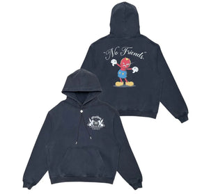 WRATHBOY - No Friends Hoodie - Black - 048 Z - FSFNYC.COM