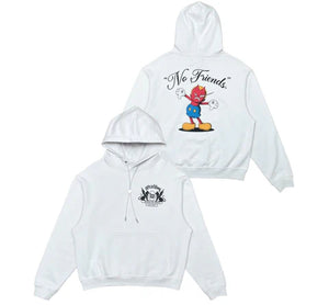 WRATHBOY - No Friends Hoodie - Natural White - 048 Z - FSFNYC.COM