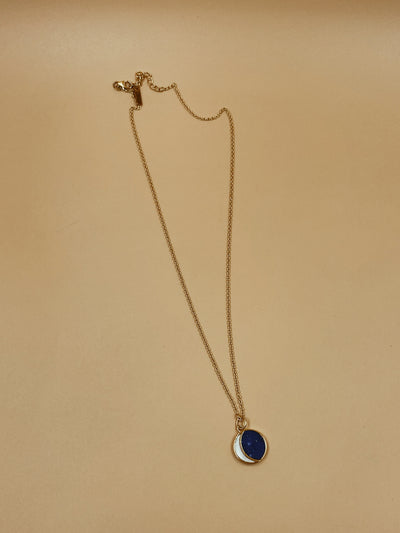 Small Night Of The Blue Moon Necklace | 18kt Solid Gold – Shop Lune Global  Private Limited