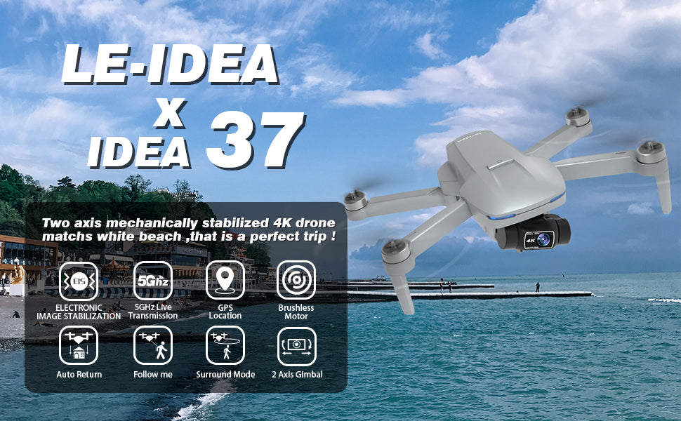 IDEA 31P Brushless Motor Drone with 2 Camera for Adults 2K photo 360°