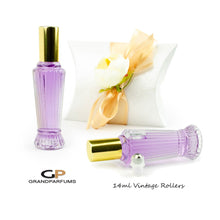 Load image into Gallery viewer, New! Premium 14ml Oil Roller VINTAGE Styled Essential Oil Roller Bottle, Perfume Roll on with Stainless Steel Rollerballs | Single Unit