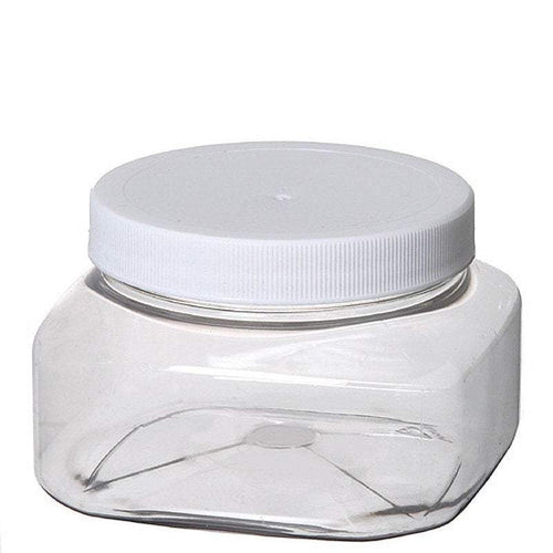 8 Oz SQUARE Clear JARS Empty Plastic Cosmetic Containers PET Jars with –  Grand Parfums II