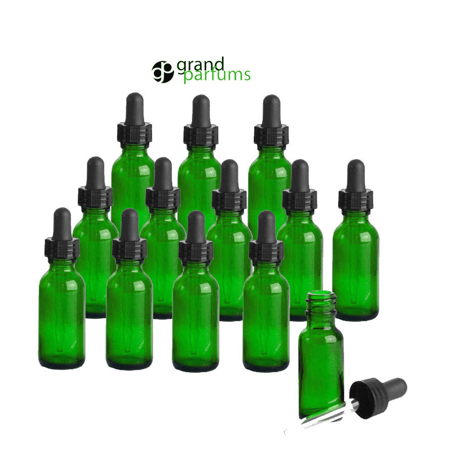 Download 3 Classic Green 15ml 1 2 Oz Bulb Dropper Bottle Boston Round Black Med Grand Parfums Ii