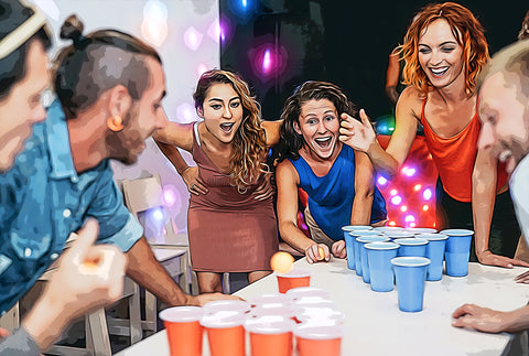 Beer Pong with Friends