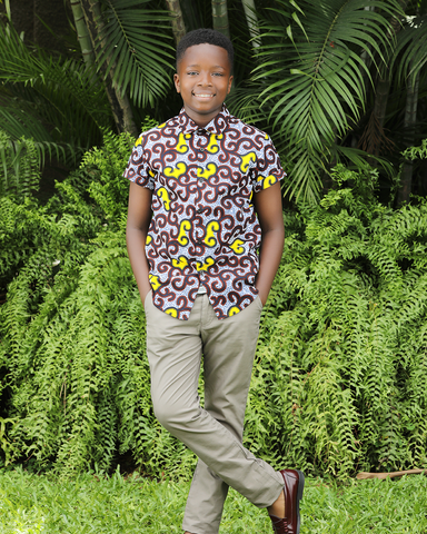 premium quality ankara shirt for boys for Salah, or Eid al-fitr