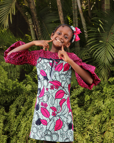 colourful ankara dress for baby girls and boys and children and parents
