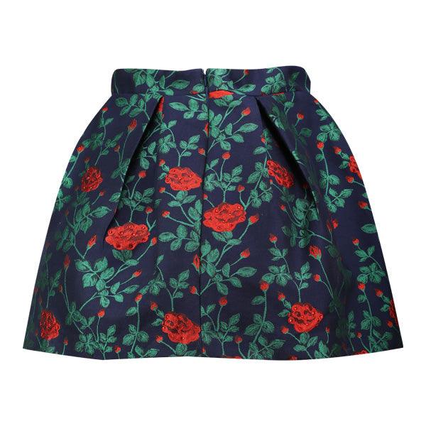 GIRLS FLORAL SKIRT AND BLOUSE