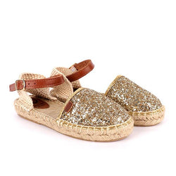 gold glitter espadrille