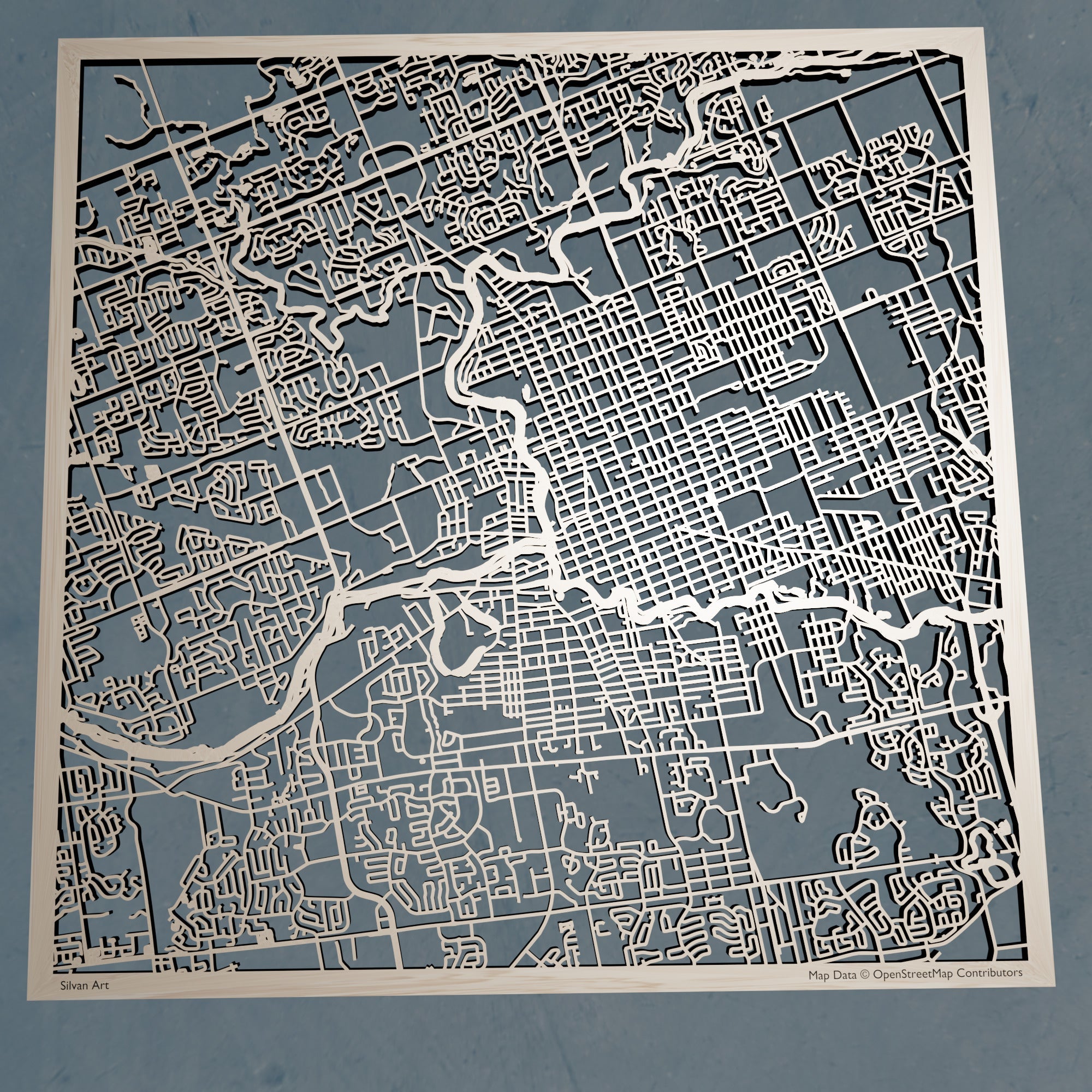 London Ontario 3d Wooden Laser Cut Map Unique Gift Silvan Art