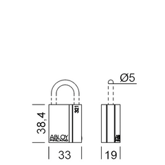 ABLOY Padlock PL321 Drawing