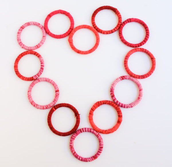 Yarn Heart Wreath