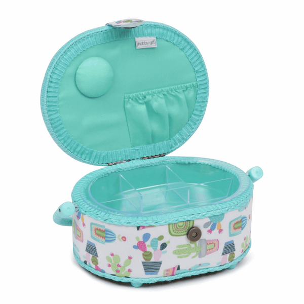 Cactus Party Sewing Box - Small Oval