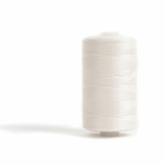 Thread 1000m Extra Large - Off White - for Sewing and Overlocking