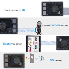 Smraza for Raspberry Pi 4 Case, Raspi 4B Case with Cooling Fan