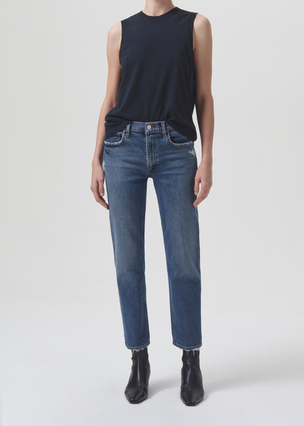 Kye Mid Rise Straight Crop STRETCH in Song AGOLDE