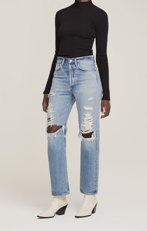 agolde mid rise 90's loose fit jeans