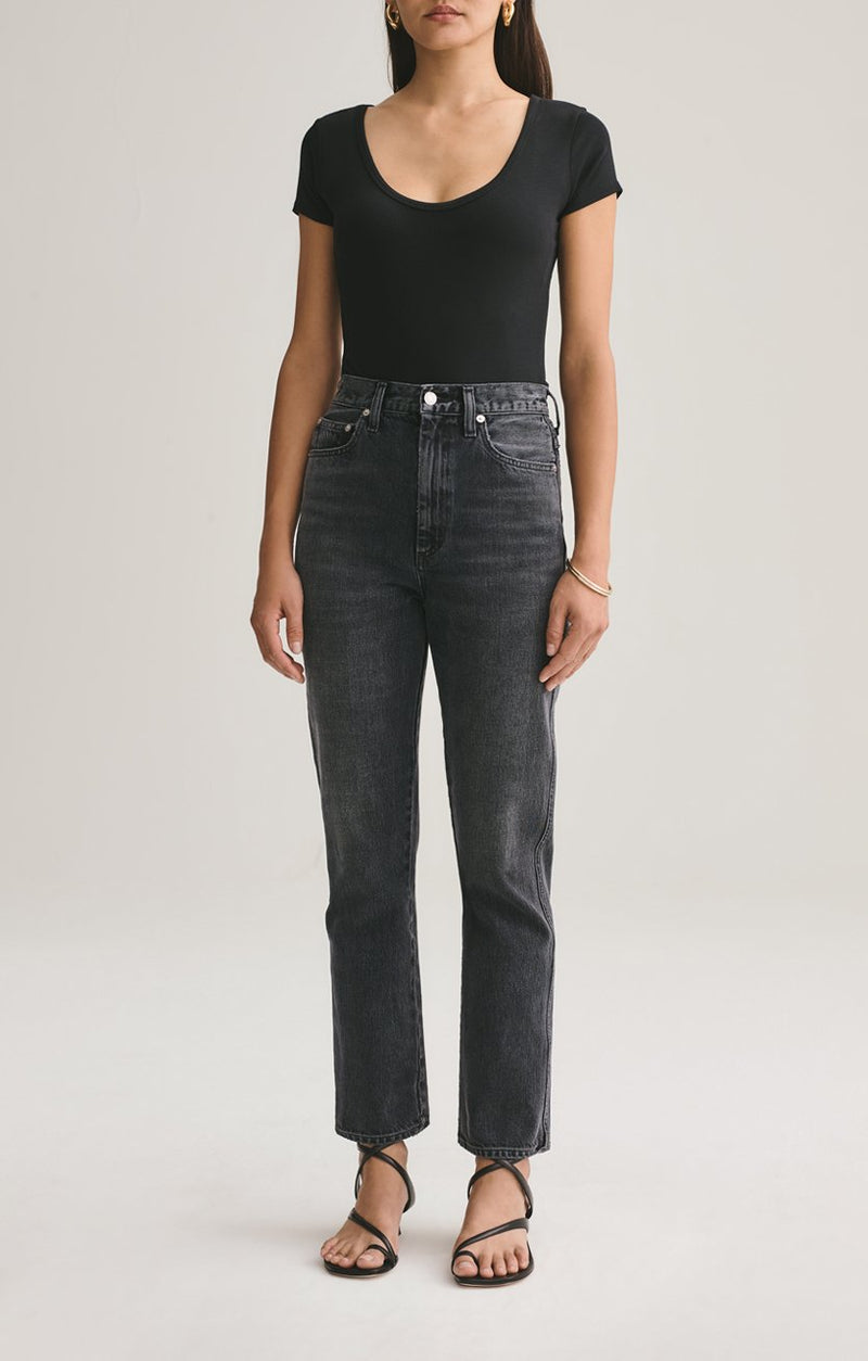 agolde pinch waist high rise kick jeans