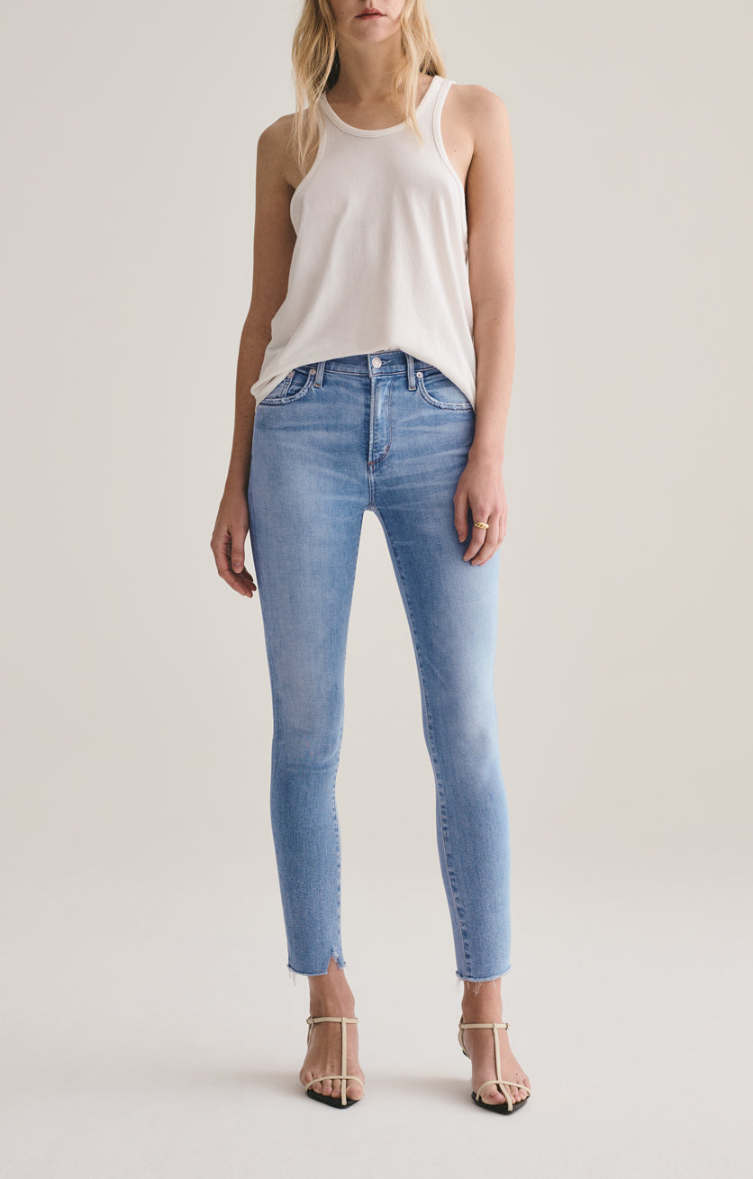 Sophie Mid Rise Skinny Ankle in Facet – AGOLDE
