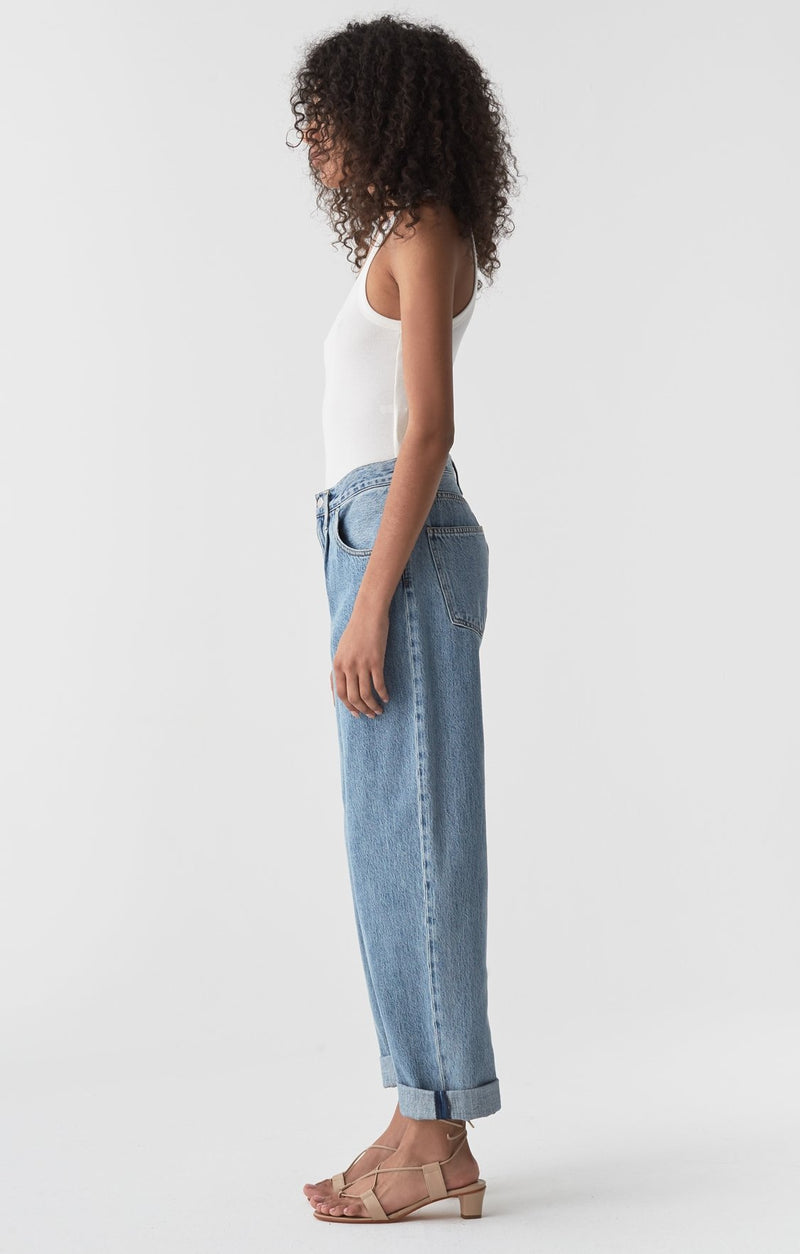 Baggy Mid Rise Pleated Oversized Jean in Lark – AGOLDE