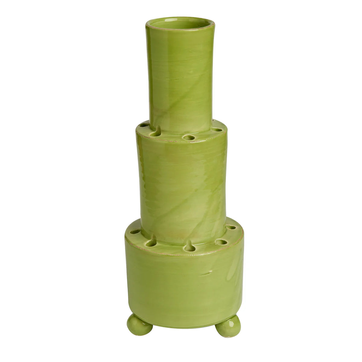 16-Hole Tulipiere, Green/White/Gold Feet