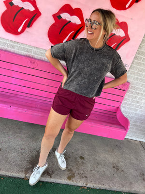 Maroon Nike Shorts, Medium - Pink Bulldog Boutique