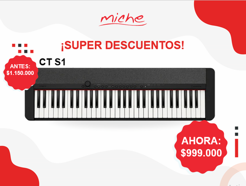 piano negro casio en descuento