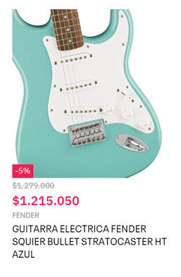 Guitarra Eléctrica Fender Squier bullet