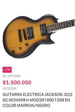 Guitarra Eléctrica Jackson Marrón