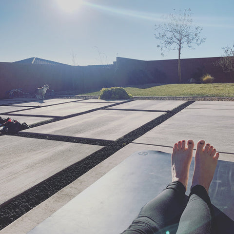 cancer patient practicing yoga