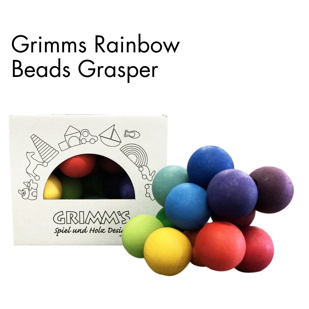 Grimms Rainbow Beads Grasper Newborn Baby Toy