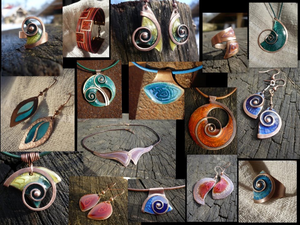 handmade enamel jewelry Intuita Shop