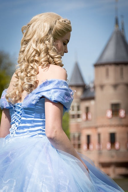 Princess in blue dress