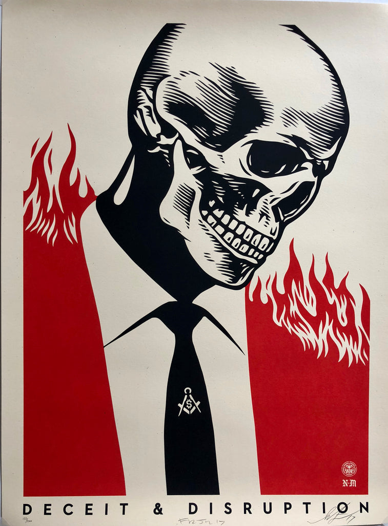 Shepard Fairey - Deceit & Disruption - Original Print – Blackline Gallery