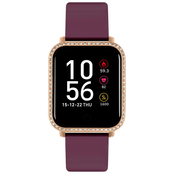Reflex Active Square Smart Watch - Burgundy Rose Gold