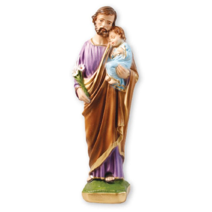 Statues Catholic Saints, St Joseph and Child Statue 12 Inches High