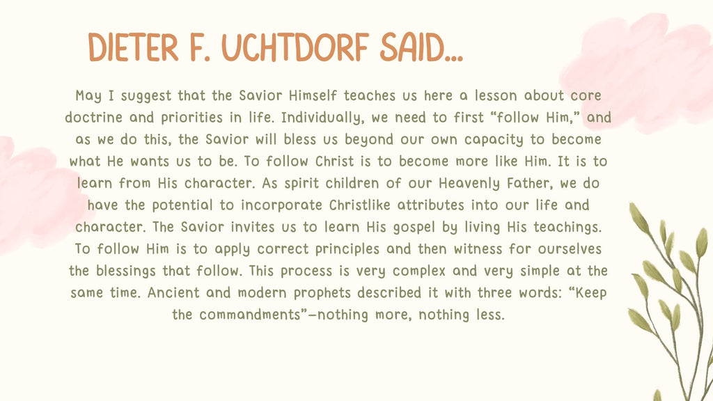 Dieter F. Uchtdorf quote 1 from ChristLike Attributes--the Wind Beneath Our Wings