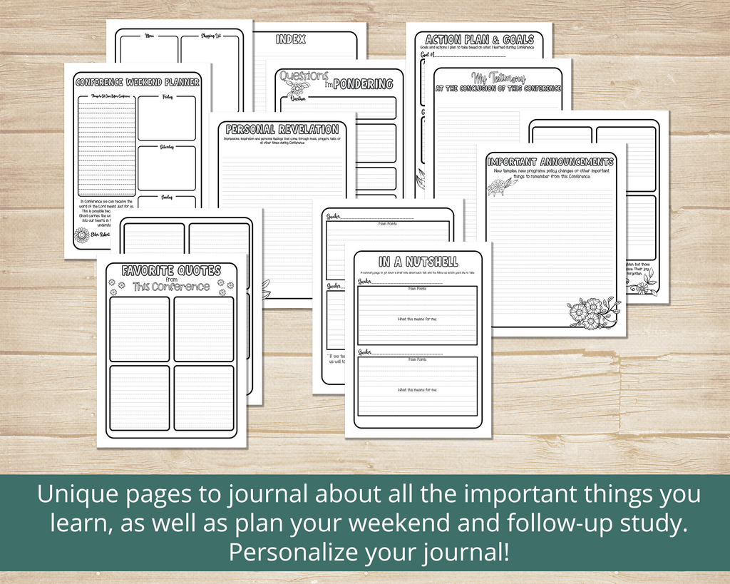 General Conference Journal and Planner My Cut and Paste Designs