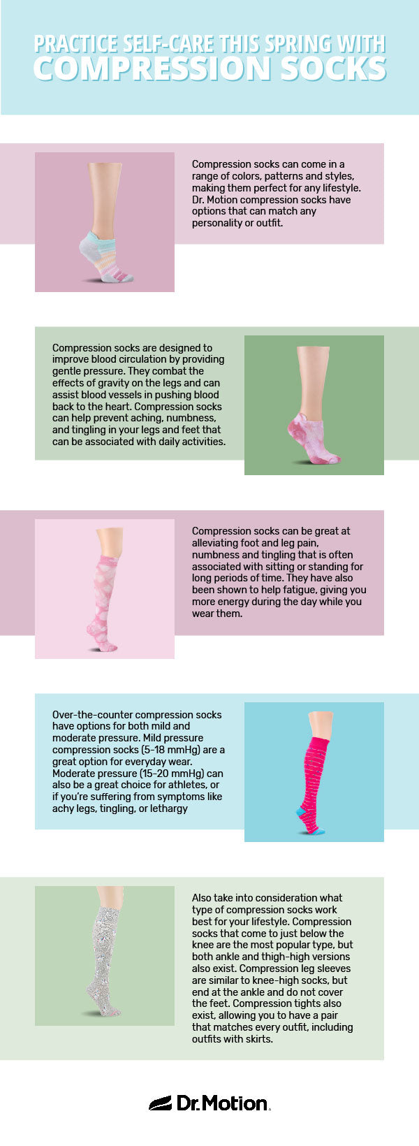 Practice Self-Care with Cute Compression Socks, Dr. Motion
