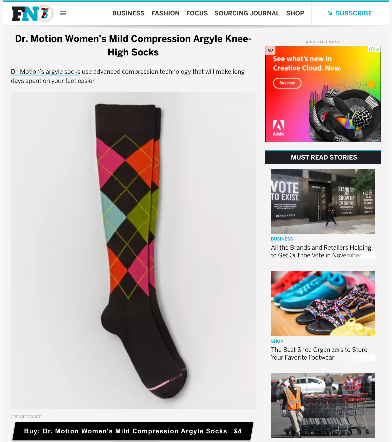 footwear news features dr.motion socks