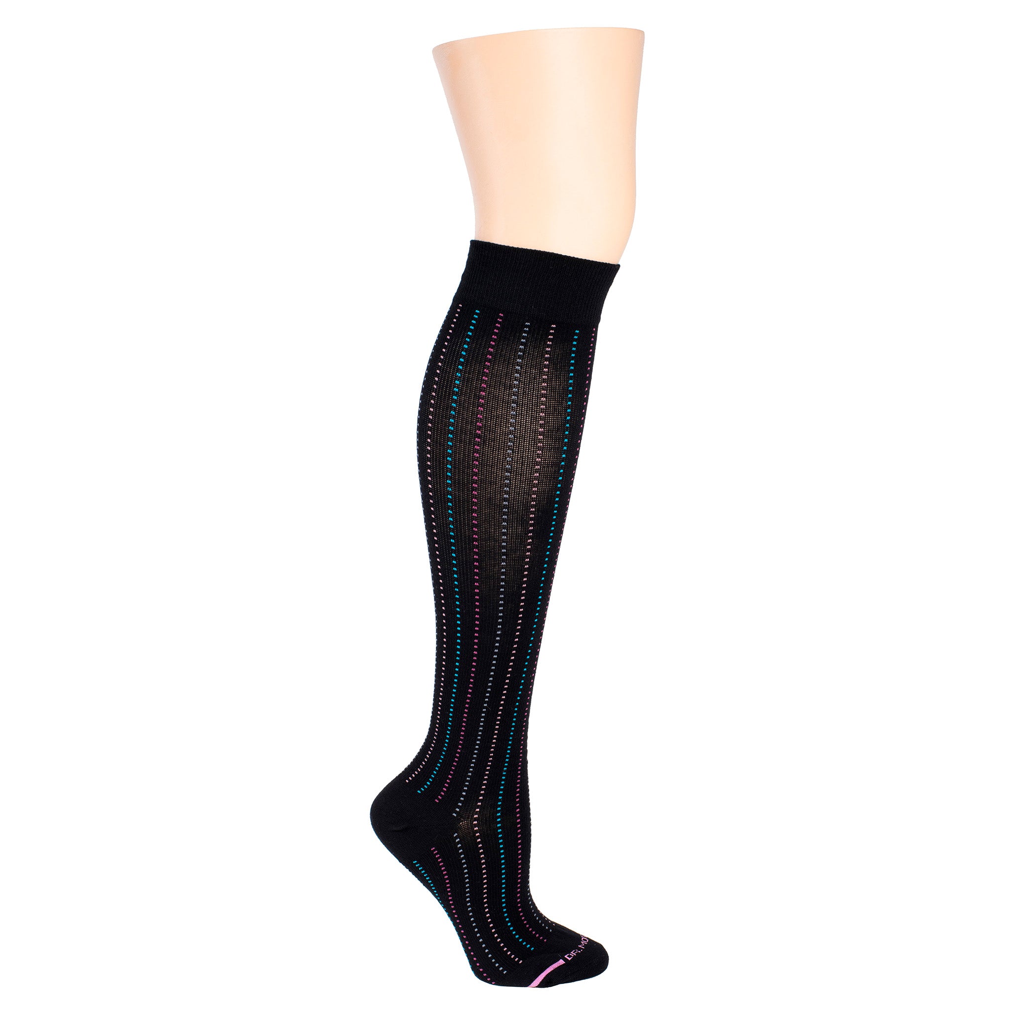 Knee-High Compression Socks For Women | Dr. Motion | Striped Pattern